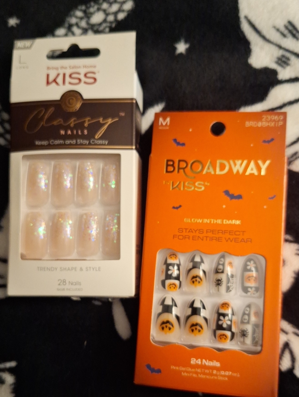 KISS Kids Halloween Press-On Nails – Orange, Black & White